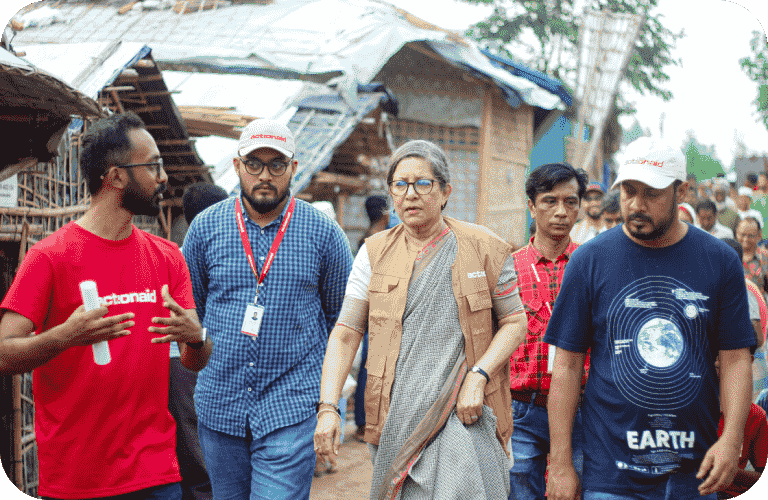 ActionAid Bangladesh staff visit areas impacted by Cyclone Mocha