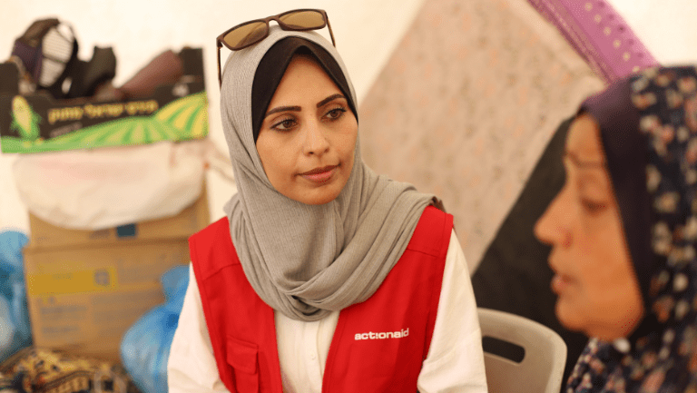 ActionAid woman staff in action