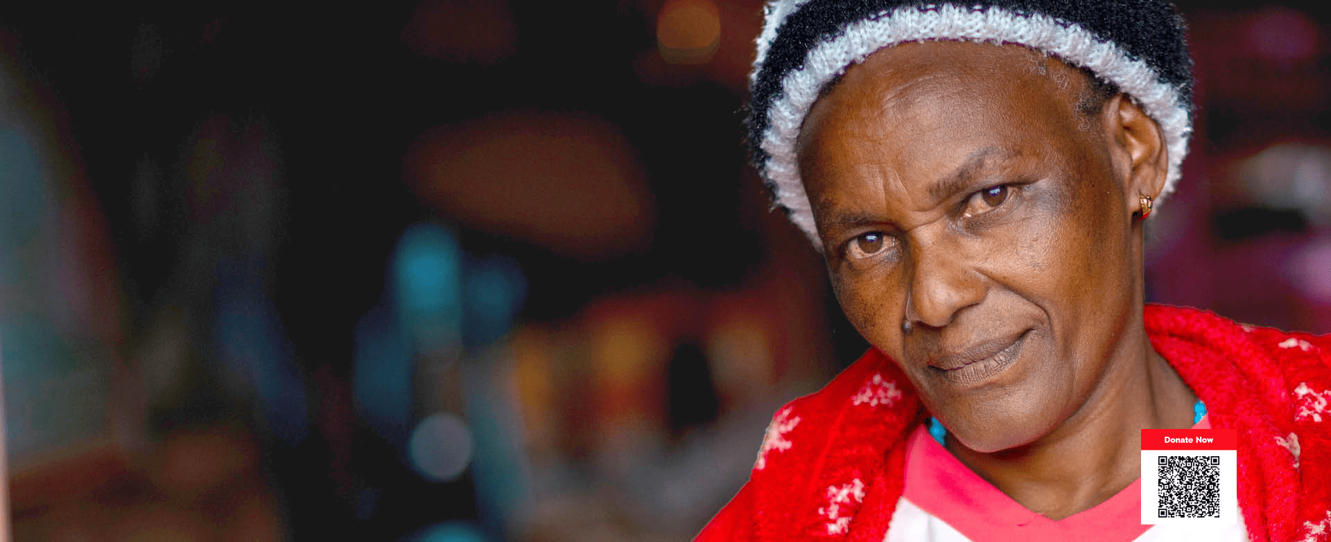 Ann refused to die. Help her live free from fear. Qr Code on screen to donate