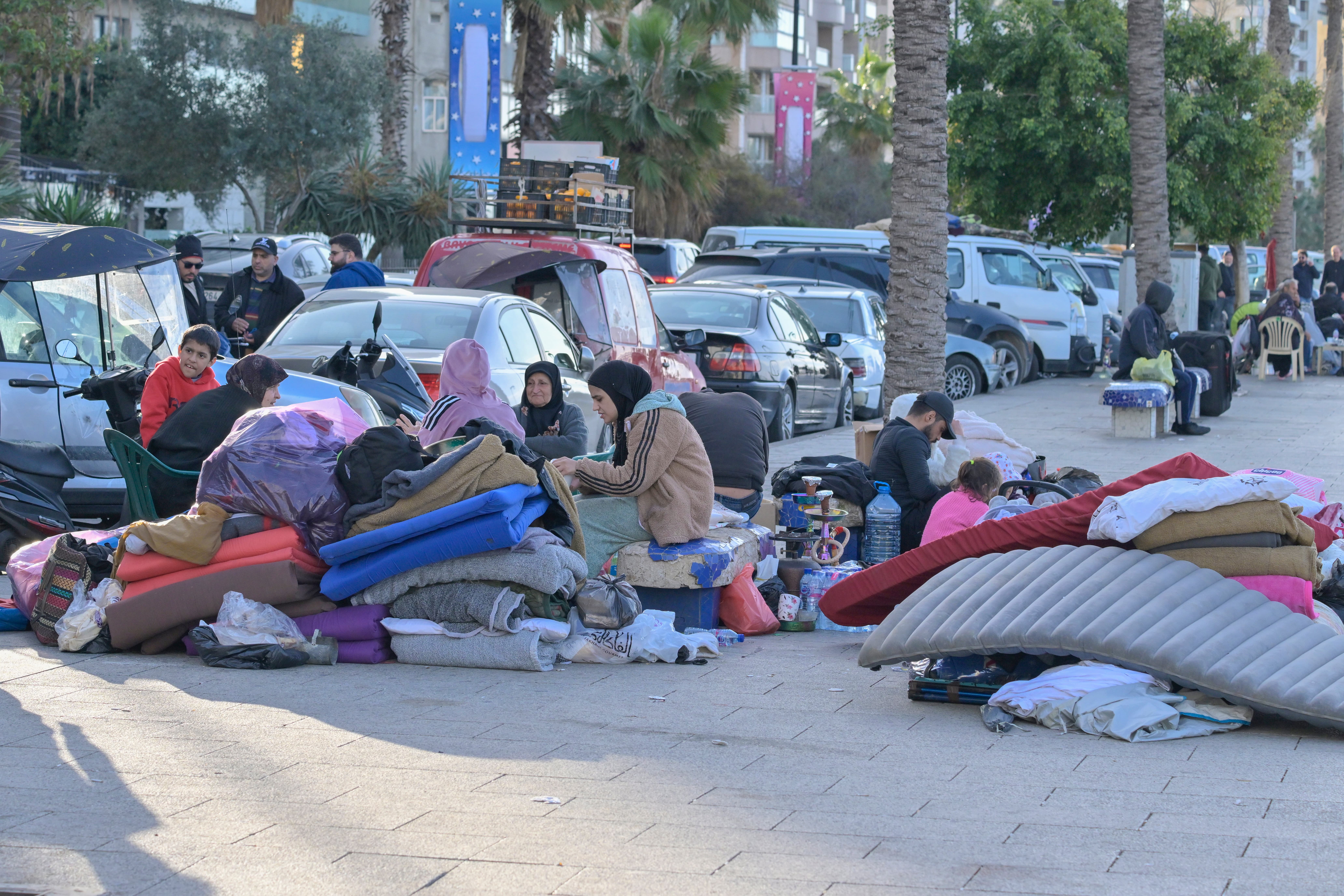 People displaced from the south of Lebanon and the southern Suburbs of Beirut. Beirut, Lebanon.
